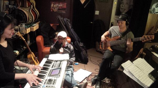 In #studio working on the next record with #mazacote <a href="/RonnieSwirl/">Ronnie Swirl</a> #latin #cumbia #dancehall mazacote.ca