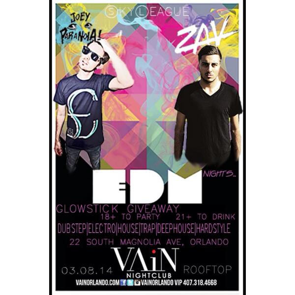 skyleaguei__'s tweet photo. Tonight on the rooftop @VAiNOrlando @ZAVmusic @joeyparanoia #edm 18+ for one night! http://t.co/Wj4uUvBi5i