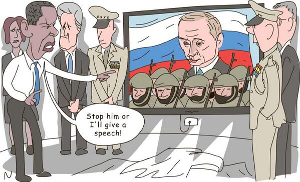 haaretzcom's tweet photo. Obama talks the talk, but can he walk the walk? http://t.co/RzcpNm138N #ukraine #crimea #putin @BarackObama http://t.co/RWNaQprICA