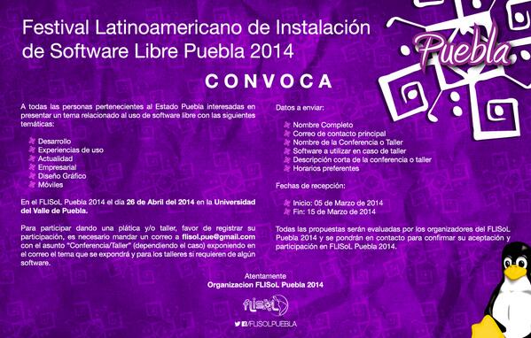 flisolpuebla's tweet photo. http://t.co/U6zD2xRbyC