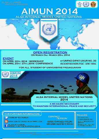 AIMUN_FHUNPAD's tweet photo. AIMUN 2014 is now open for registration! Register yourself now at http://t.co/f67Q89vcAV @unpadforMUN @FHUNPAD http://t.co/NCa8MAyXdX