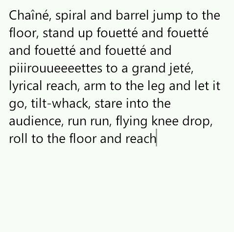 Dancers listening to Let It Go like