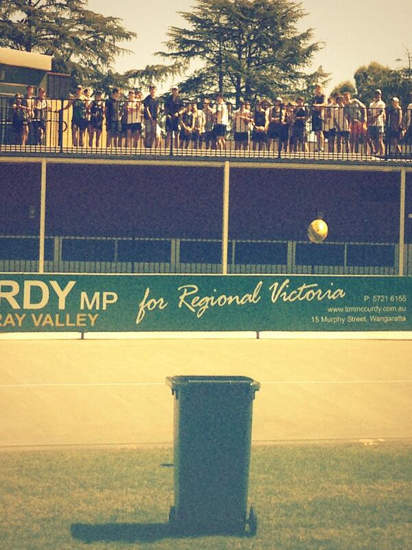 Nearest the pin off the roof. The coach Ogier loves making up games... Dan Howe the winner. #gobushies #countryboys