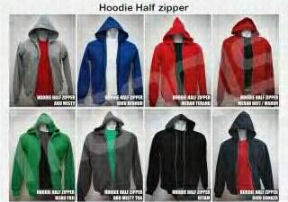 MaodiStore's tweet image. Baru, jaket hoodie half zipper harga 65rb warna lengkap, size lengkap. 1lusin diskon 10% #sweater #hoodie #halfzipper