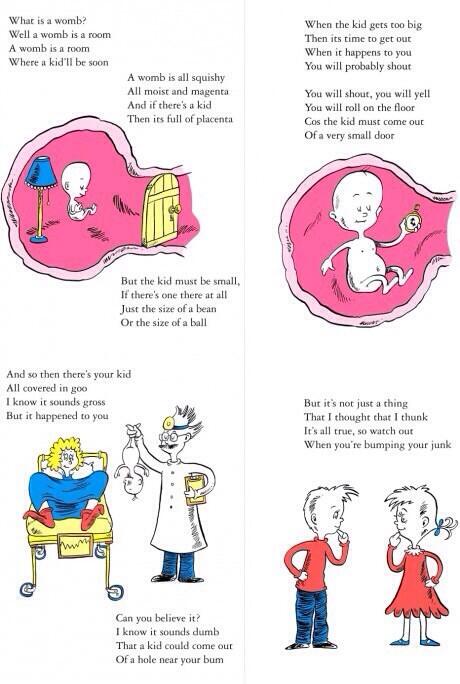 Dr. Seuss explaining pregnancy is literally the best thing ever.