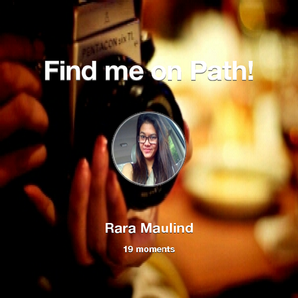 zaramaulind's tweet photo. Find me on #Path now! Go to: http://t.co/Fwq8KkLCnU! #thepersonalnetwork http://t.co/fxYgNMmmRM