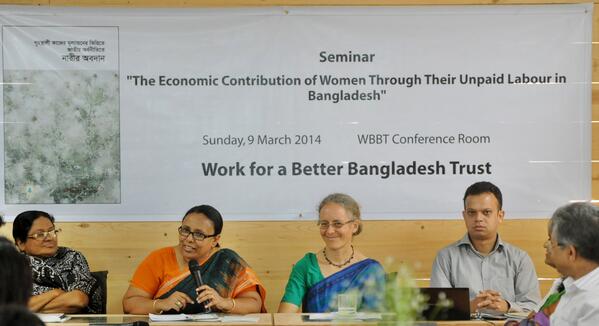 WBBTrust's tweet photo. On 9 March 2014, Organized a Seminar on "The Economic Contribution of Women through their unpaid Labour in Bangladesh http://t.co/ILYtfqAVSo