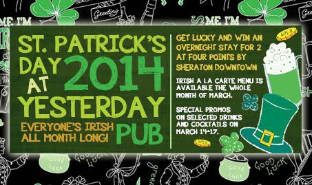 fourpointsdubai's tweet photo. Dine, Drink and Get Lucky! #StPatricksDay #Dubai http://t.co/NwpgyA80v9
