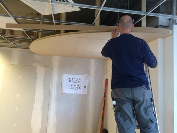 NJRWorkspace's tweet image. #bulkhead installation by NJRCoolspace