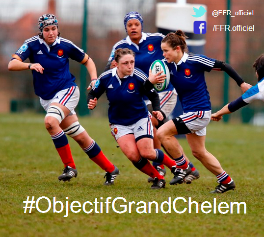 FranceRugby's tweet photo. #FranceFeminines Superbe victoire 69-0 de nos Bleues en Ecosse! #soutienslexv #ECOFRA #ObjectifGrandChelem (I.P) http://t.co/MJL8Bs4ptP