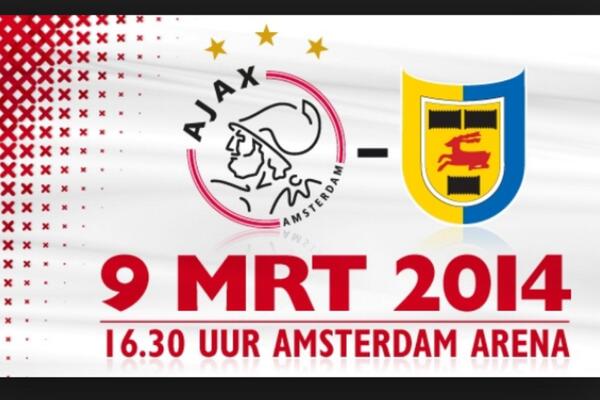 Om 16.30u Ajax-SC Cambuur. Kom op deze zonnige dag de wedstrijd kijken onder het genot van een heerlijk biertje!