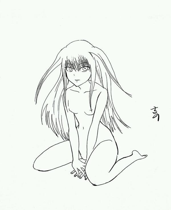 @kinu_riverance こんなんしか描けませんが塗り任せました!笑 あと、おキヌさんのサインもいれていただくとありがたいです! 