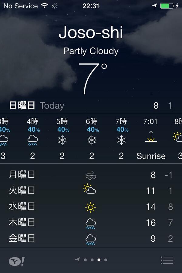 Nunggu salju turun, ternyata msh jam 5 pagi ざんえんですね