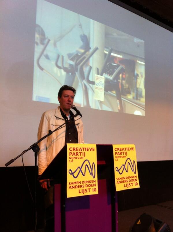 HJTeunissen's tweet photo. Jacques Splinter trapt af voor de Creatieve Partij Nijmegen in de Vasim. http://t.co/YUPsHN6Oo6
