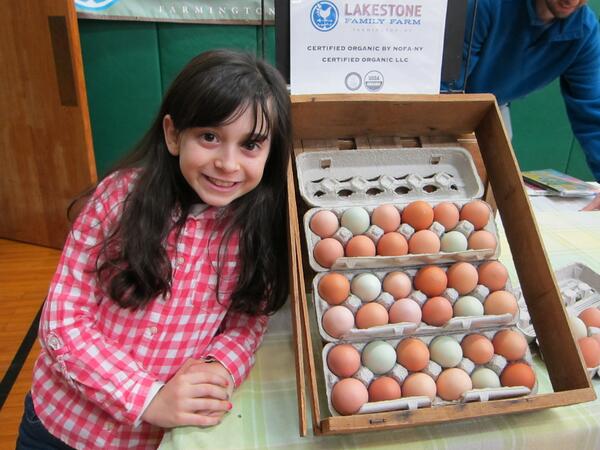 Beautiful pale blue Araucana eggs from Lakestone Family Farm today at the Market, 1-4 220 Idlewood Rd.