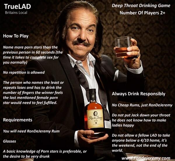 RonIsOnTheRun's tweet photo. Deep Throat Drinking Game all you need now is here http://t.co/d1rkEGbRk7 http://t.co/BwomMqxqAo