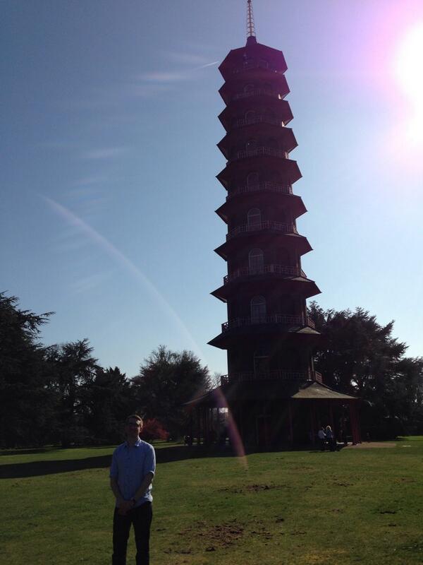 MaysieRB's tweet photo. Getting ready for China 2014 @nyima_p pagodas in West LDN http://t.co/EXD9GkBEC6