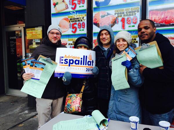 ObamaDems's tweet photo. BODC is kicking off a big week of petitioning for @EspaillatNY in Washington Heights! cc: @RossBarkan @GloriaPazmino http://t.co/HS6SCaugkC
