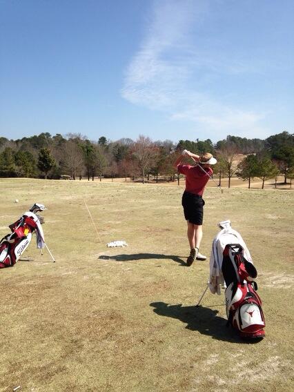 Lambert golfers hard at work on this perfect day.⛳️