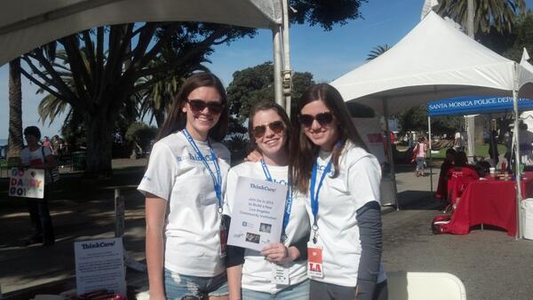 ThinkCure's tweet photo. We:re on Charity Row at the finish line of @lamarathon with #teamthinkcure temporary tattoos. http://t.co/h0BdF2Wkhw