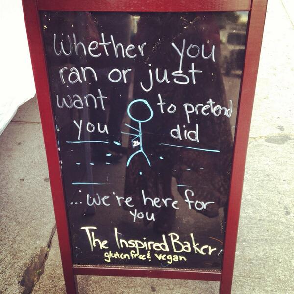 InspiredBakerLA's tweet photo. Calling all marathon runners and those who want to just pretend they did it! #melroseplace market till 2pm #gf http://t.co/Z2SKi9eV7n