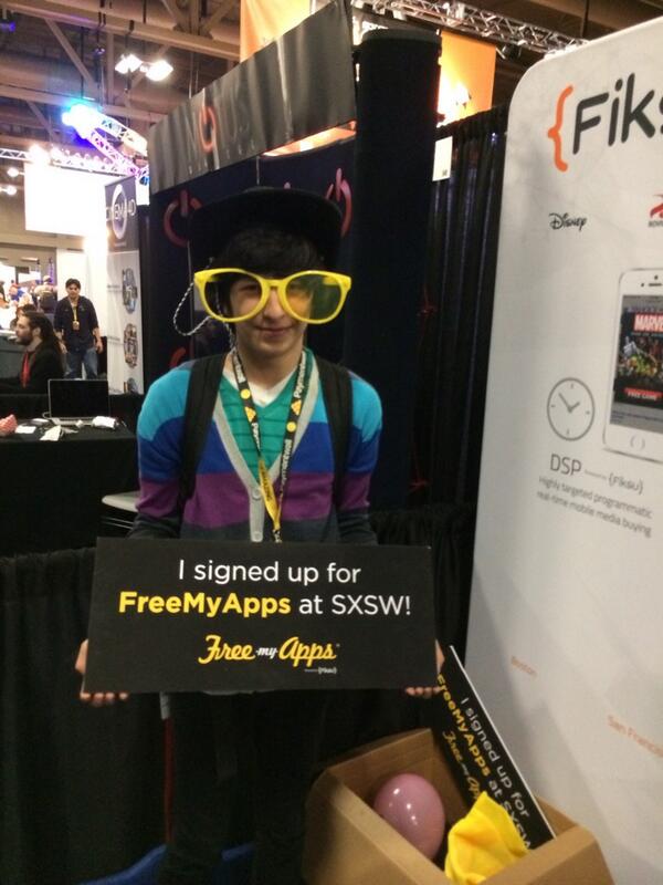FreeMyApps's tweet photo. Thanks for sharing @kingofny6 Another fan of @FreeMyApps from #FMASXSW http://t.co/Hpmyz2lHBK