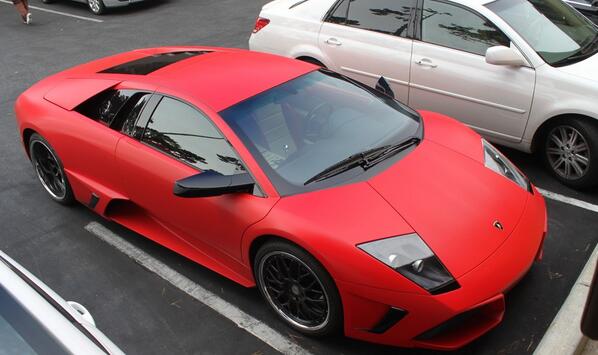 auto_everything's tweet image. Matte Red Lambo