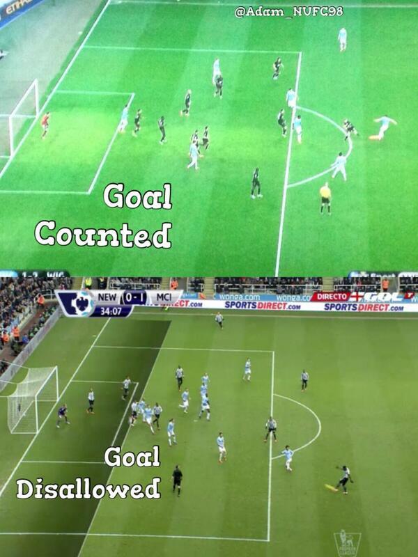 101greatgoals's tweet photo. Nasri’s goal v Wigan was carbon copy of Tioté’s v Man City, which was rule out for offside http://t.co/a1kC1IzJep http://t.co/f7Ti2HAUKp