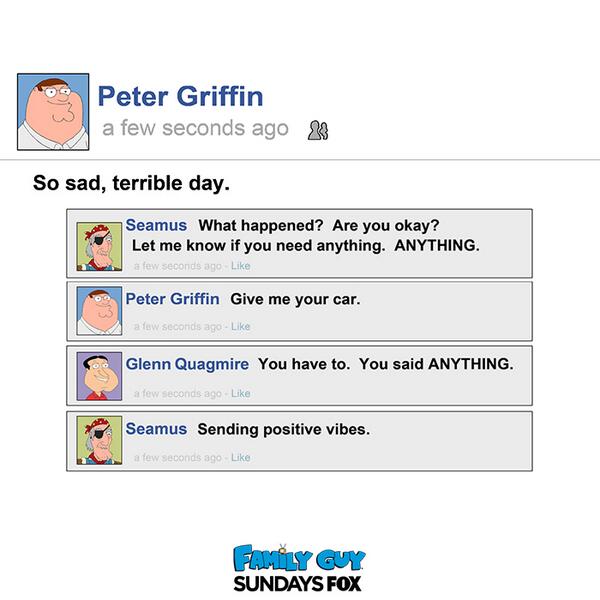 Family Guy On Twitter Ericwilborn More Like Big Issue We Really Wanted To Borrow The Car Familyguy