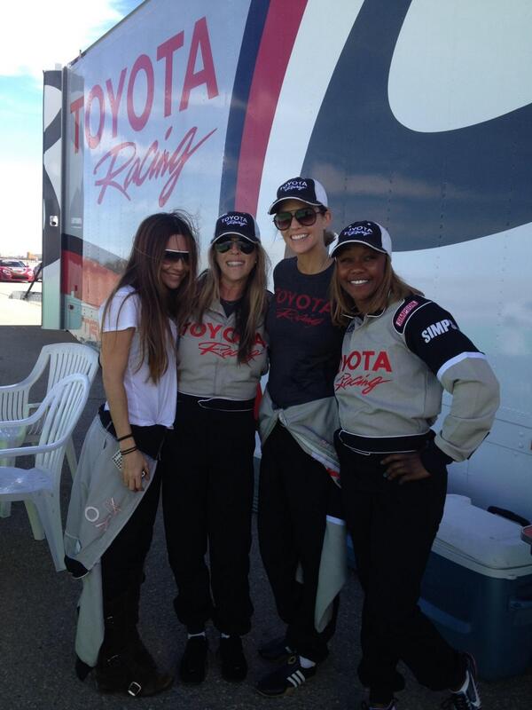 trutriciahelfer's tweet photo. The girls racing! @VanessaMarcilM @LisaKearth @CarmelitaJeter Representing well I'd say #ProCeleb #ToyotaRacing http://t.co/CKwgA1dfAG