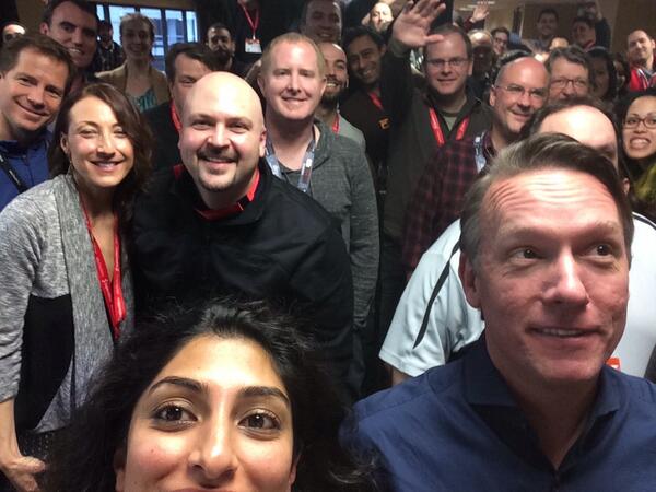 HearstAPI's tweet image. “@sabeen_sabeen: Panel #selfie @philwiser @angelhack #hackhacks take that!! http://t.co/lrUHN8imPa” -beat that, @TheEllenShow