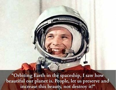        !
\" Happy birthday to Yuri Gagarin, the first human to journey to outer space. 