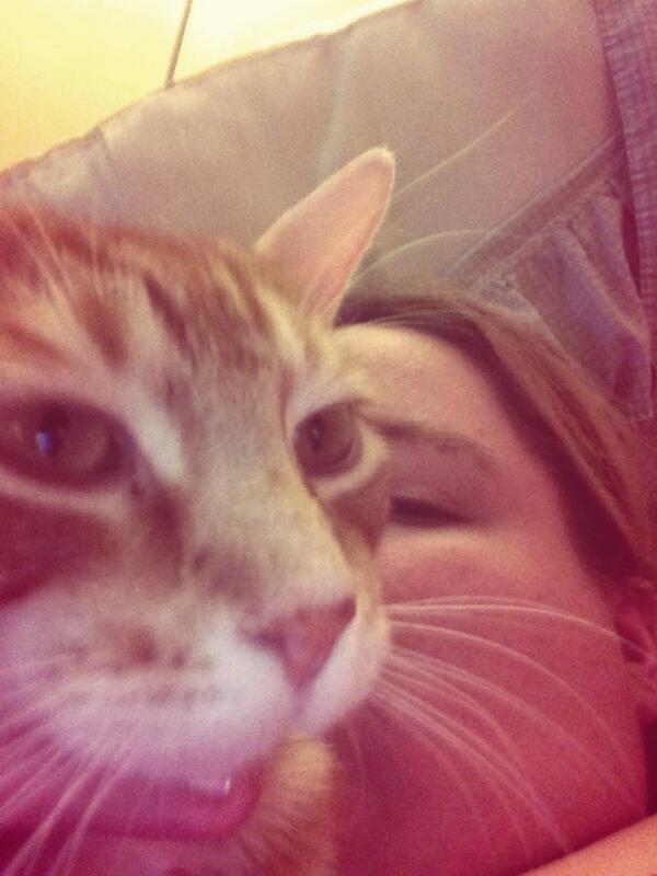 LaraNotLaura's tweet photo. Me and kitty #SelfieSunday http://t.co/HhNBf7nUxO