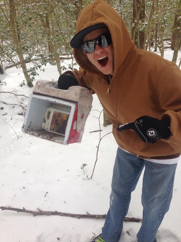 markcastro126's tweet photo. Last week's snow day in the middle of the woods. Treasure found in the middle of nowhere http://t.co/mYBmPCGTNf