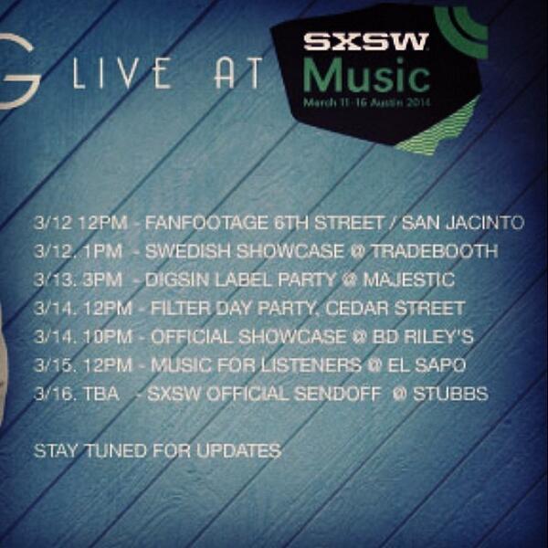 MorningDailies's tweet image. Our schedule for #sxsw !!! We&apos;re really looking forward to this!!!!! #likeswimming #exms #digsin #filtermagazine