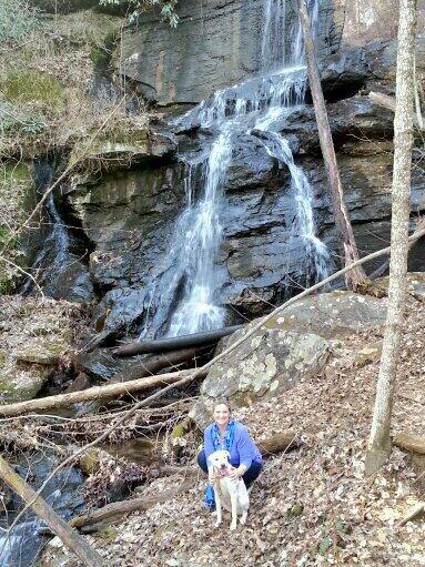 Family time with Shannon and the boys at DeSoto Falls today in north Lumpkin County.