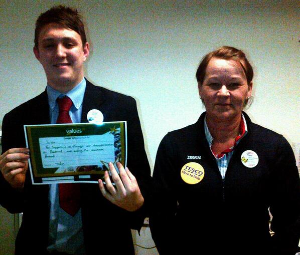 jayne_prior's tweet photo. Jordan receiving a Values Award from Tracy for all his hard work and commitment on the Electrical dept and warehouse! http://t.co/1EKo93OOse