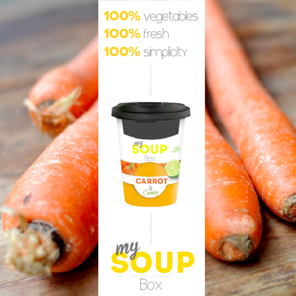 MySoupBox's tweet photo. Our new ads for the Carrot &amp; Cumin Soup Box. Simple, just like us ;) #MySoupBox #iesegsmm #authentic #taste #Fresh http://t.co/6mTrKklu7t