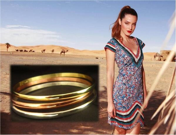 Con ganitas de primavera...Vestido de Almatrichi Pulsera Trinity de Harmony Design  bit.ly/1g07irG