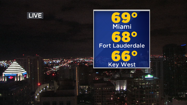 CBSMiami's tweet photo. MT "@CBS4Weather: #RightNowWeather upper 60s & lower 70s this a-m. Highs in lower 80s #CBS4thismorning http://t.co/PB9f1TEV6m”