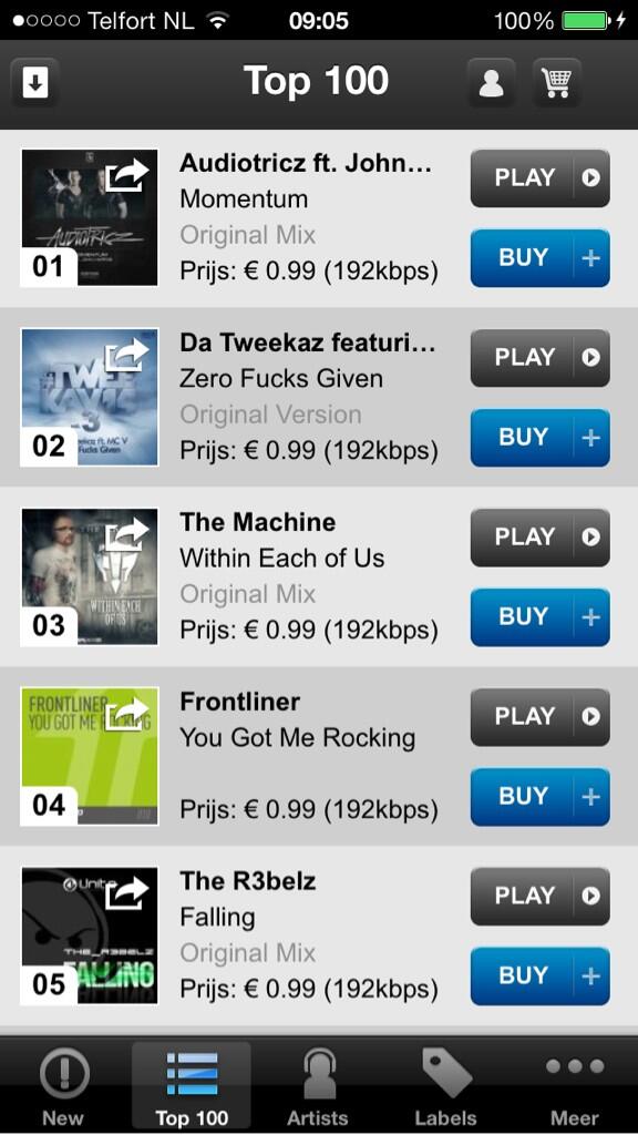 Audiotricz's tweet photo. '@Audiotricz Feat. @iam_JohnHarris - Momentum' #1 on @hardstylecom!! Thank you so much for the support!!! http://t.co/K9k91WmwsO