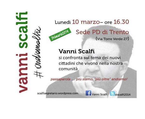 scalfi2014's tweet photo. Oggi alla sede PD alle 16.30 parliamo dei #nuovicittadini che vivono nella nostra comunità. http://t.co/QnFdwPDiPq http://t.co/hfuhIFGG1M