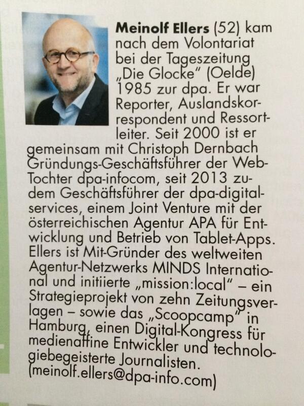 KaiDiekmann's tweet photo. Warum unterschlägt Kamerad @MeinolfEllers seinen ruhmreichen Dienst als Pressesoldat im I. Korps? #dpa14 http://t.co/z7xqdDdhd5