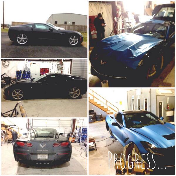 CorvetteBlogger's tweet photo. Let us know when complete! RT @AustinXGraphics: Corvette wrap. #Before #Corvette #VehicleWrap #AustinXGraphics http://t.co/cyR3HAkzK6