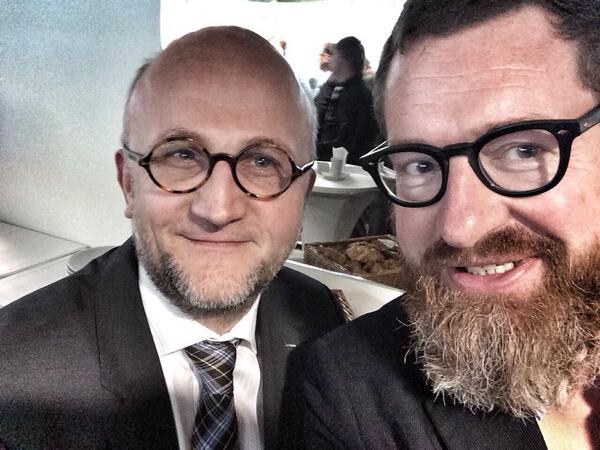 KaiDiekmann's tweet photo. Wieder an der gleichen Front: Der Obergefreite a.D. @MeinolfEllers und der Obergefreite d.H. Kai Diekmann bei #dpa14 http://t.co/znSOJ4Sxf1