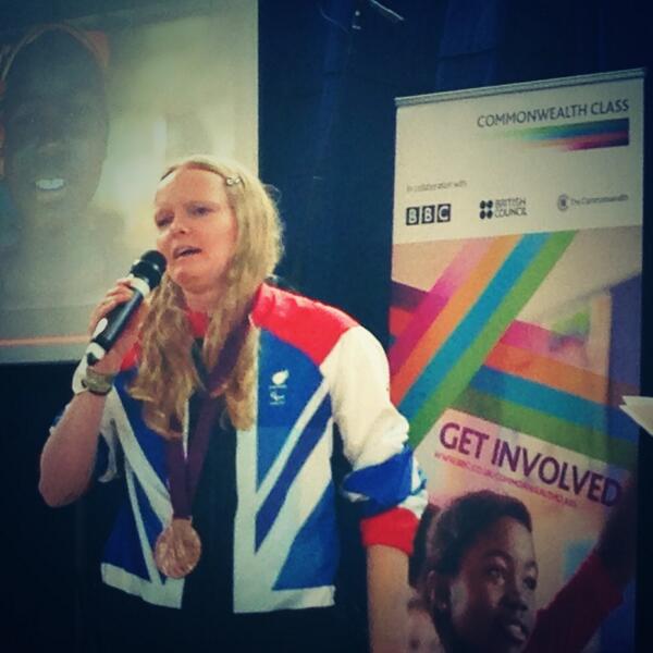 Schools_British's tweet photo. @BritishCouncil @Susie_Rodgers joins Grafton Primary School  for #CommonwealthClass world's biggest assembly http://t.co/ADm8ZaEakp