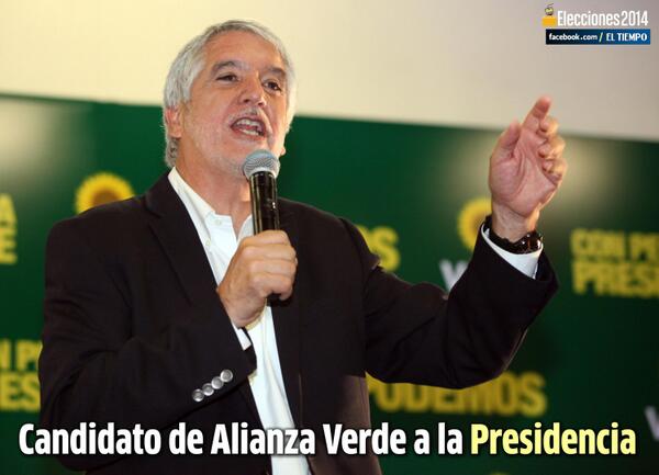 ELTIEMPO's tweet photo. Trabajaré duro para merecerlo: @EnriquePenalosa, candidato de Alianza Verde a Presidencia http://t.co/gVb28khMp3 http://t.co/LXP5Gcr9qw