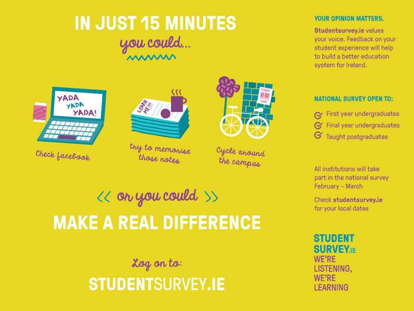 StudentSurveyIE's tweet photo. #WeValueYourVoice http://t.co/YyX5l62Q6r   #ISSE2014 now open for 1st yr, final yr, taught PG @itsligosu @itsligo http://t.co/tNpYSglDqf