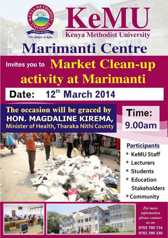 kemukenya's tweet image. #KeMUCSR #Marimanti #MarketCleanUp
See you there...reserve the date.