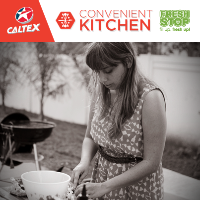 Caltexsa's tweet photo. .@CuizineDurban is in our #ConvenientKitchen next! Her delicious meal made with food from @FreshstopSA cost only R250 http://t.co/QxeG8Vh9HY
